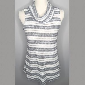Maurices Striped Cowl Neck Knit Sleeveless Top Woman's size small